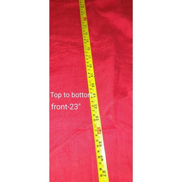 Pure Match Red Linen Top Sz L Lagenlook Boutique USA High Low NWT Sleeveless - Picture 13 of 14